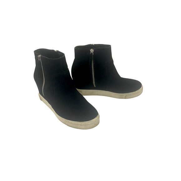 Size 9 M Steve‎ Madden Saidi Suede Wedge Sneakers Shoes Bootie Zippers Ankle - Picture 2 of 11